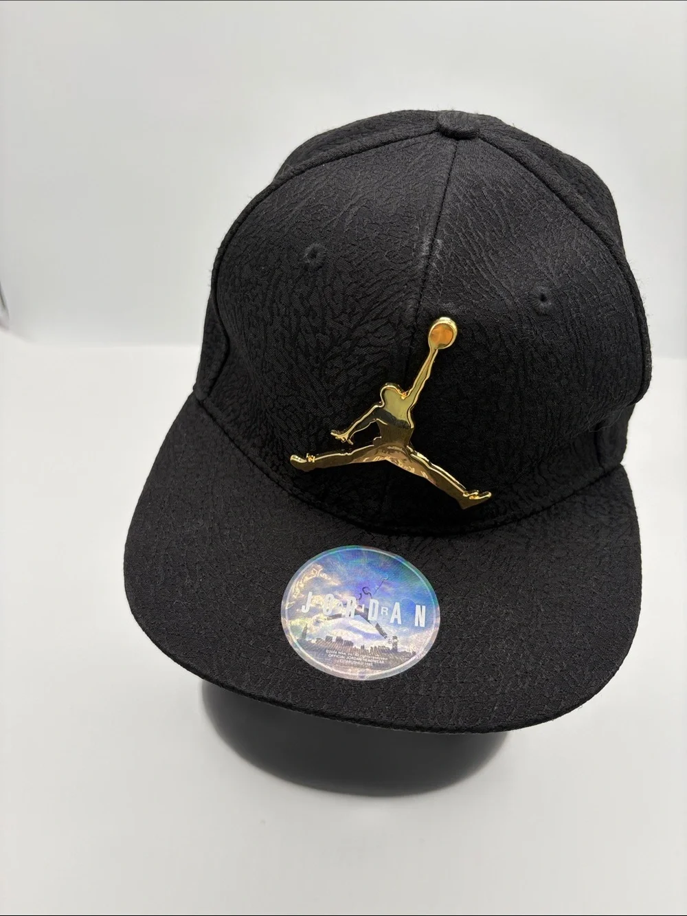 Nike Air Jordan Jumpman Youth Black Gold Tone Logo Snapback Kids 8-20